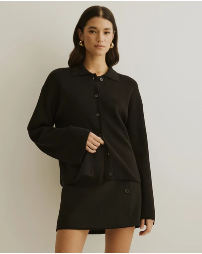 Atmos&Here - Jay Relaxed Rib Cardigan