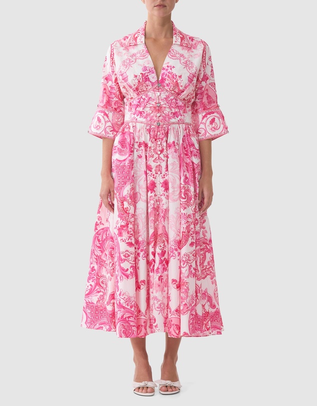 Camilla - Shaped Waistband Midi Dress