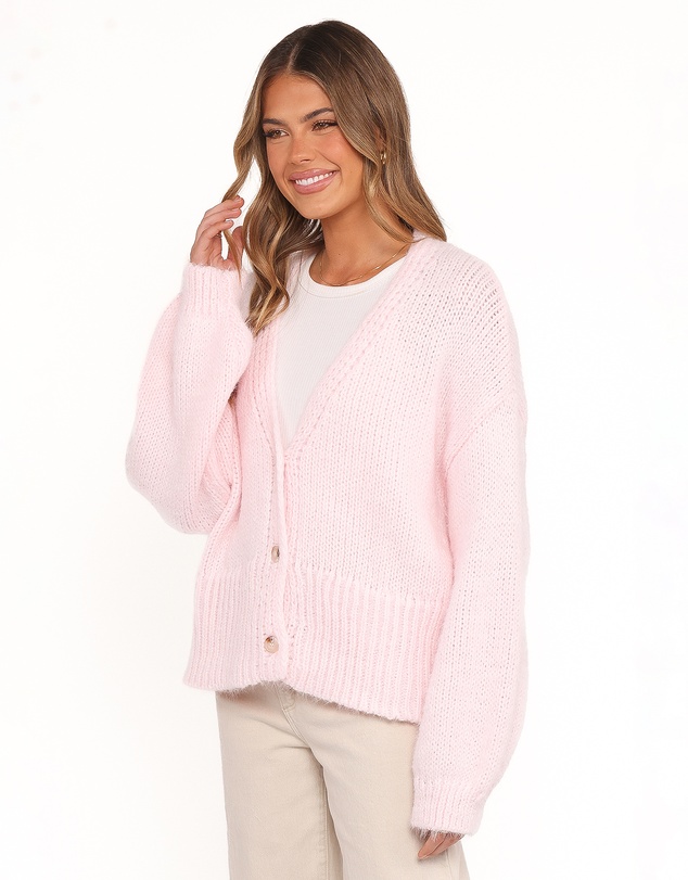 Petal & Pup - Selina Wide Sleeve Cardigan - Pale Pink