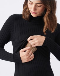 Ripe Maternity - Nella Rib Nursing Knit Dress