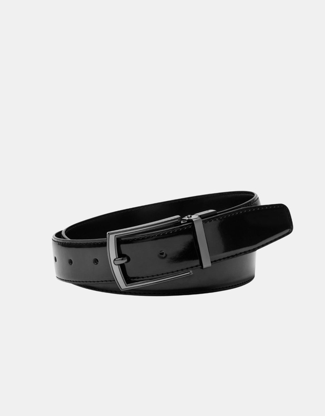 Buckle - Cypress. Australian Made Patent Reversible Leather Belt. 35mm width.