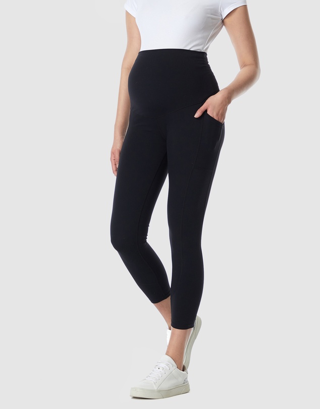 Soon Maternity - Active Overbelly Side Pocket 7/8 Leggings
