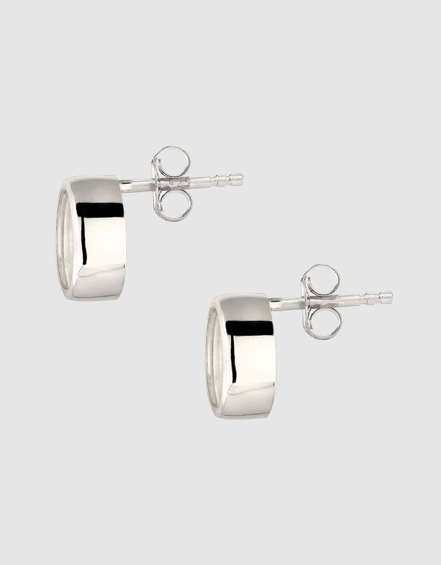 Elli Jewelry - Rock Crystal Circle Stud Earrings in 925 Silver