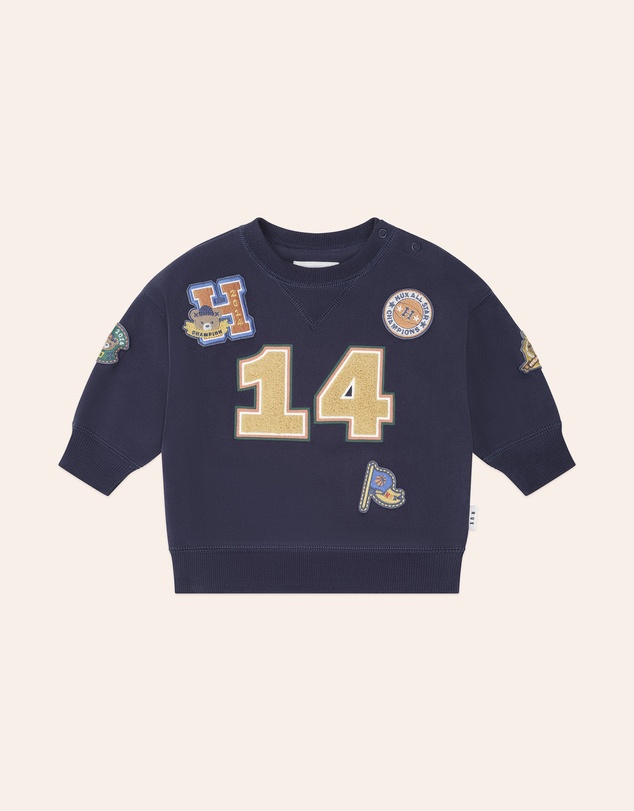Huxbaby - Collegiate Patches Sweatshirt - Babies-Kids
