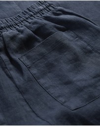 Seasalt - Seasalt Cornwall Navy Tide Flow Wide Leg Linen Trousers
