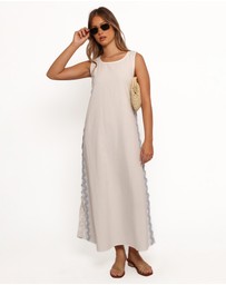 Petal & Pup - Lennie Midi Dress - Cream Blue