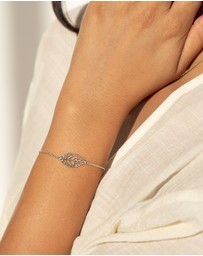 Mestige - Flourish Necklace & Bracelet Set - Silver Plated