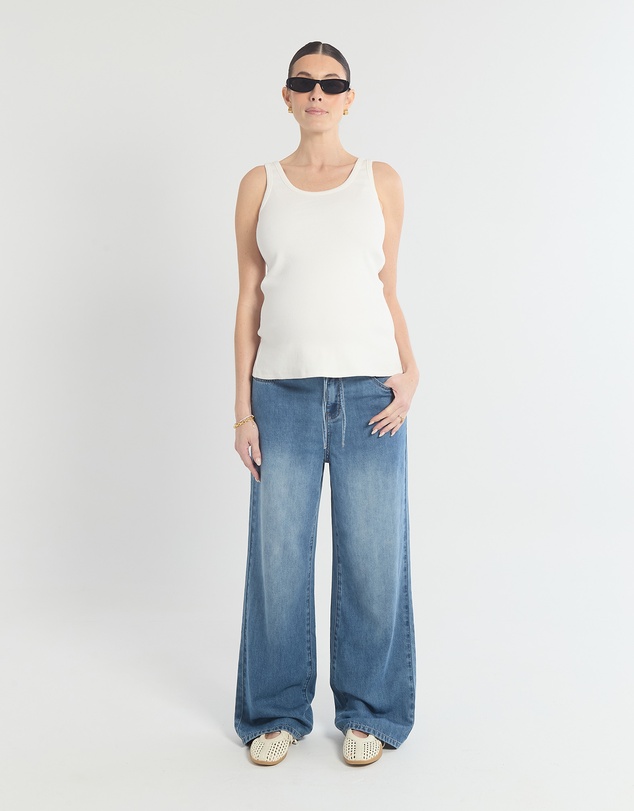 Soon Maternity - Draped Drawstring Jeans