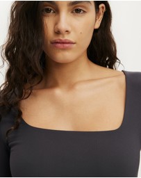 Cotton On Body Active - Ultra Soft Square Neck Long Sleeve Top