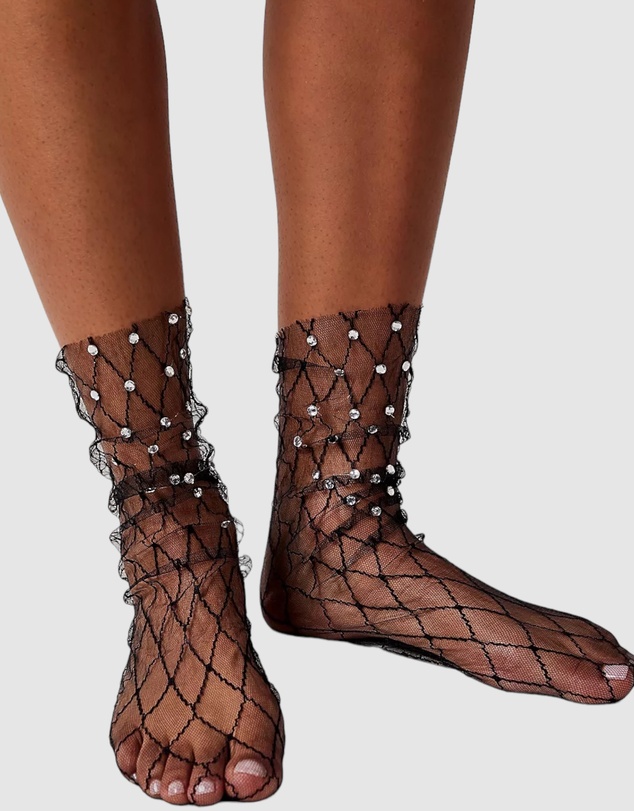 High Heel Jungle - Diamonds and Pearls Sheer Socks