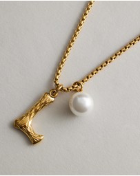Zahar - Pearl Letter L Necklace