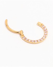 Lovisa - Gold Plated Surgical Steel Cubic Zirconia Clicker Earring 8MM