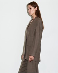 COS - Collarless Wool-Blend Blazer