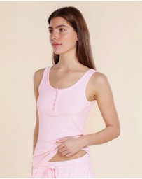 Gingerlilly - Liberty Ribbed Singlet Henley Top