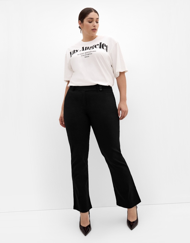 City Chic - Plus size Smart Bengaline Pant - black