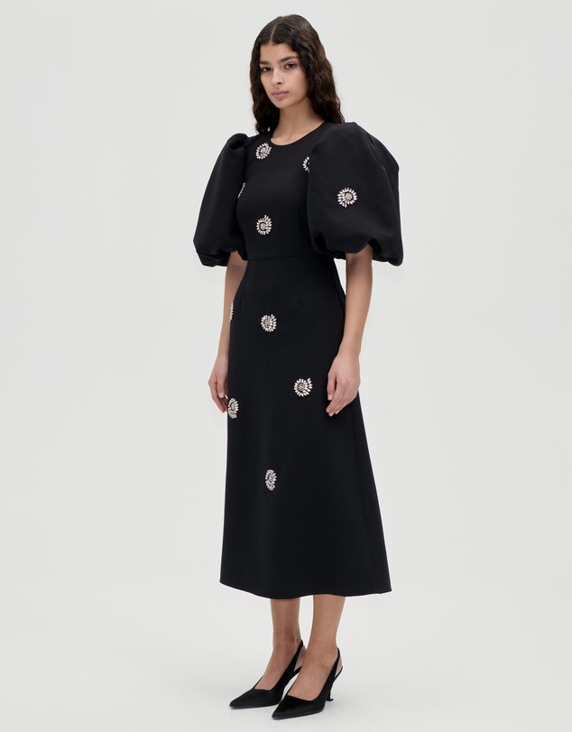 Stine Goya - Puff Sleeve Midi Dress