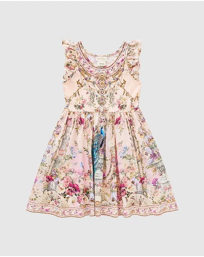 Camilla - Jersey and Woven Mini Dress With Frill - Kids-Teens