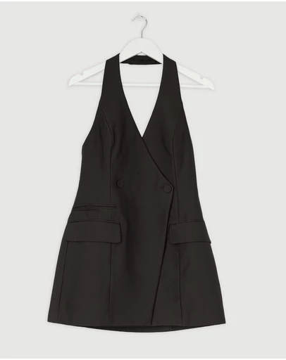 Revibe - Repaired Shona Joy Otis Tailored Wrap Mini Dress - AU 12