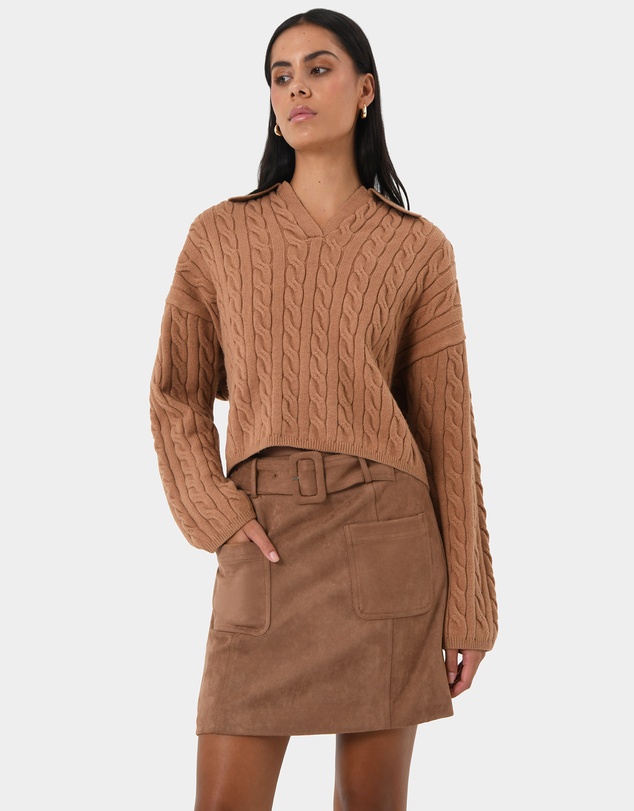 Forcast - Julie Faux Suede Mini Skirt