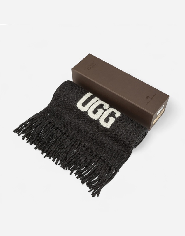 Ozwear Connection Uggs - Ugg Logo Cashmere Aus Wool Woven Scarf