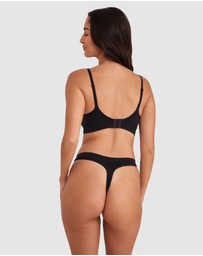 Bras N Things - Base Layers Plunge Wirefree Bra - Black
