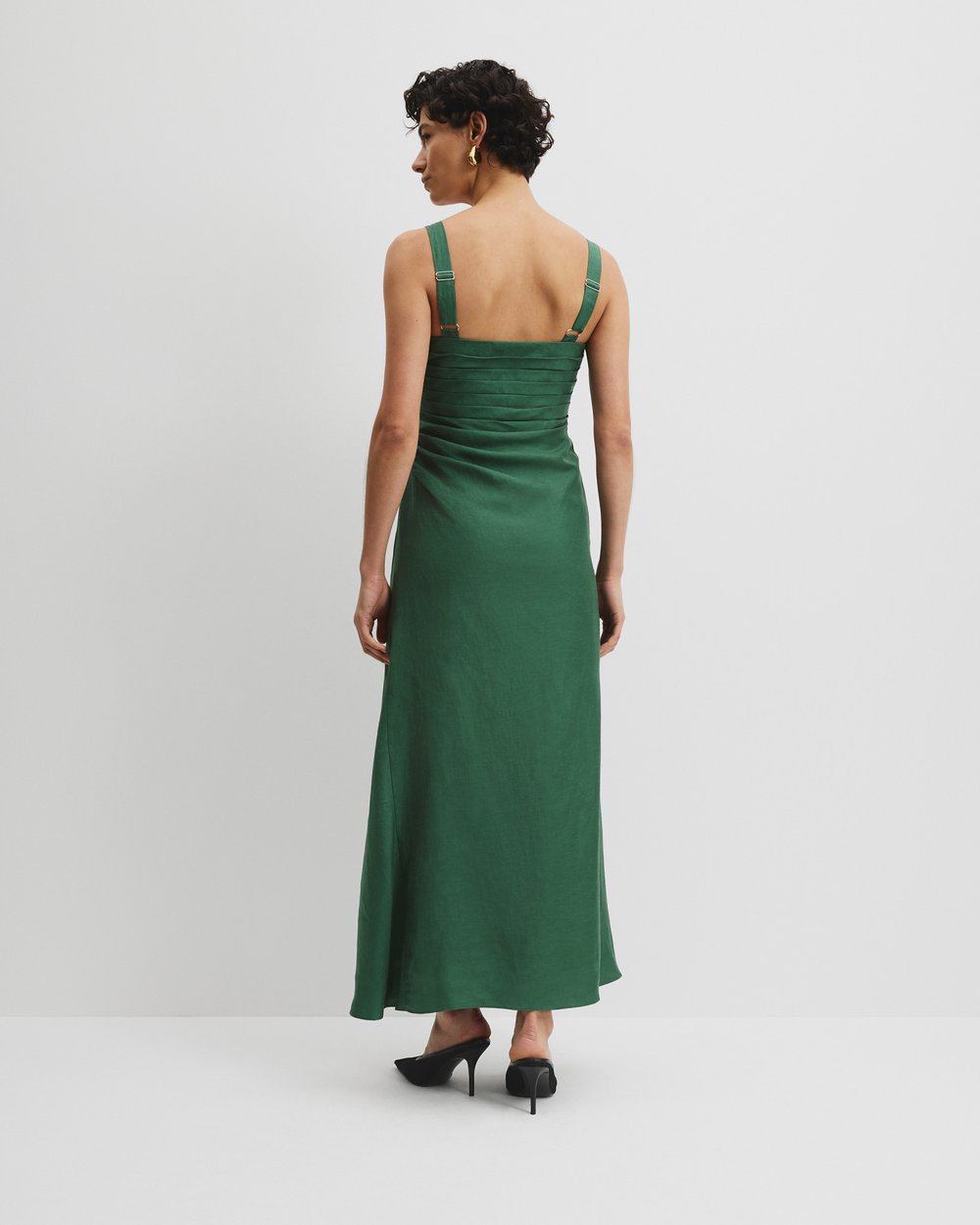 slim fit dress slacks Green Embroidered Eyelet Maxi Dress - All Dresses main image 0