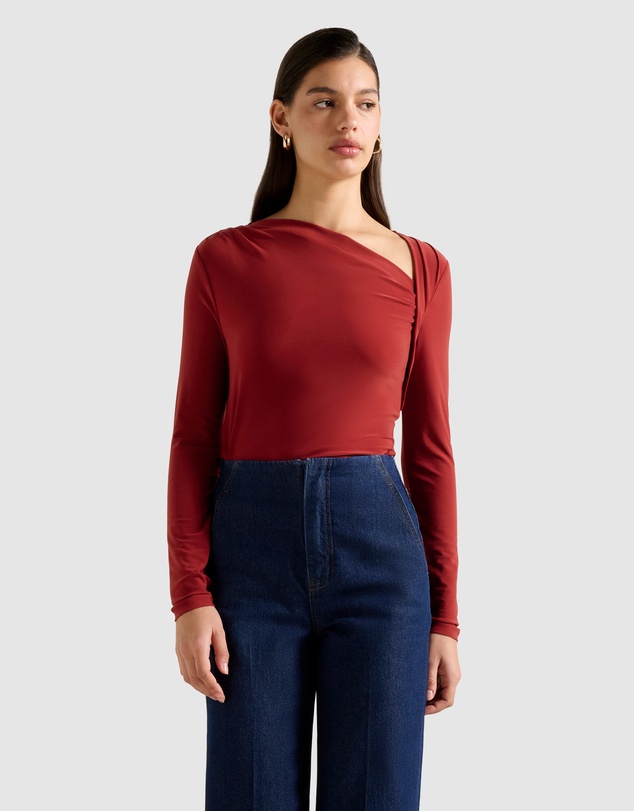 Forever New - Roma Asymmetrical Neck Top