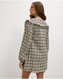 The Fated - Adela Check Collared Mini Dress