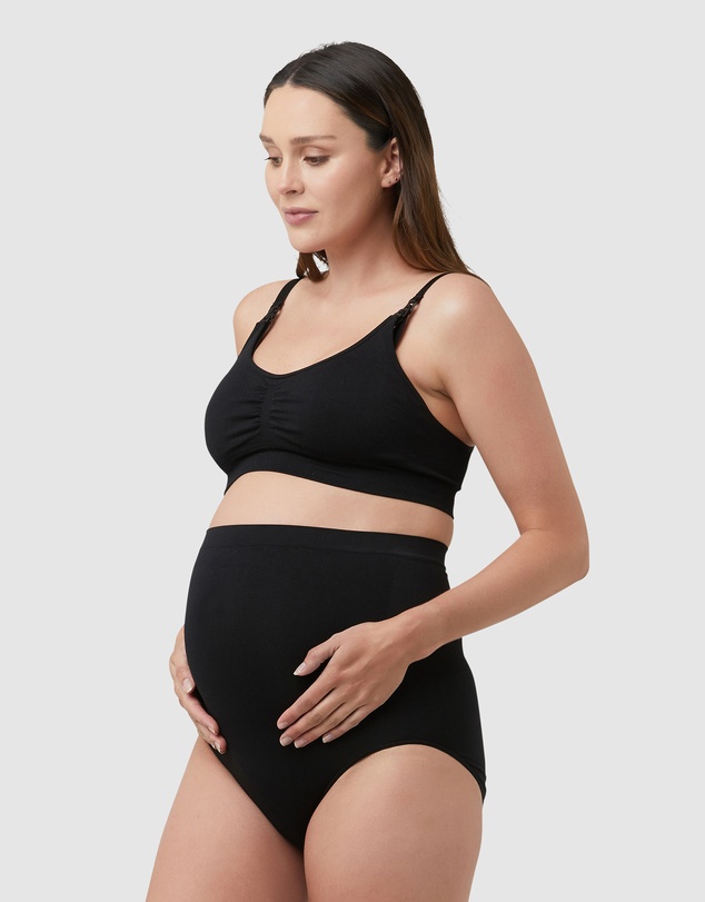 Ripe Maternity - Seamless Pumping & Nursing Bra Black