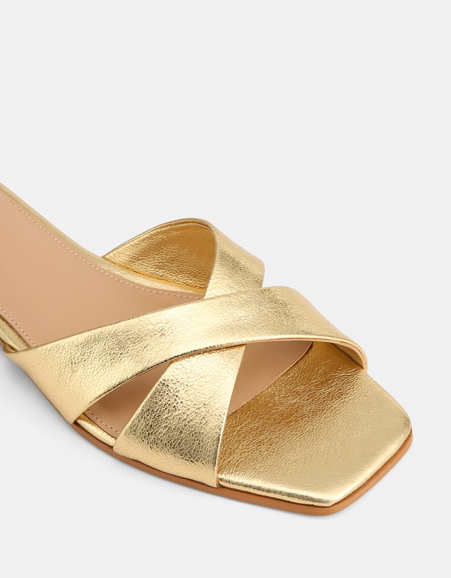 Wittner - Emery Metallic Leather Flat Sandals