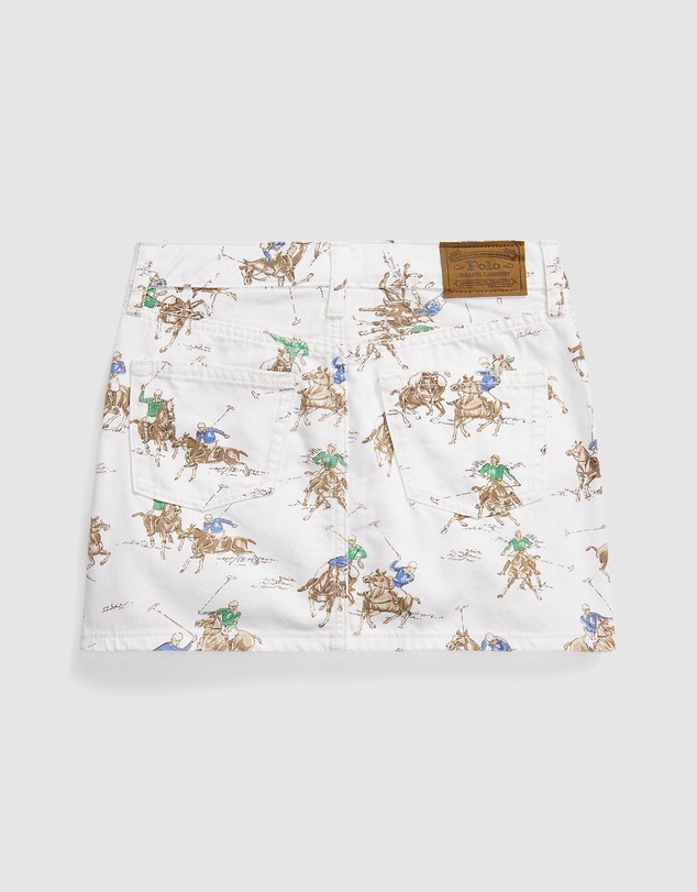 Polo Ralph Lauren - Equestrian-Print Cotton Denim Skirt - Kids-Teens