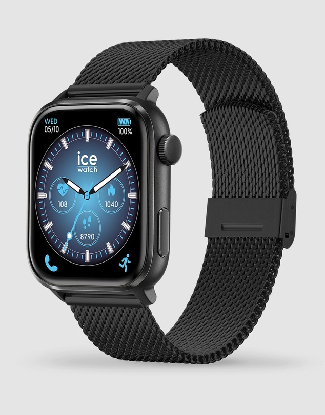 Ice-Watch - Ice smart 3.0 1.78 Amoled GPS Black Milanese Strap Watch