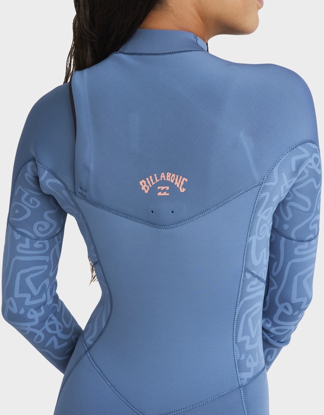 Billabong Kids - Girls 8 to 14 3/2mm Synergy Natural Chest Zip Wetsuit