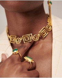 Ottoman Hands - Megara Geometric Spiral Necklace