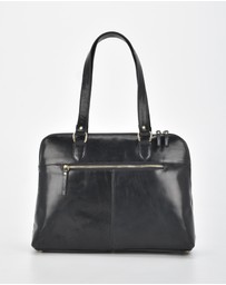 Cobb & Co - Fawkner Structured Leather Business Bag