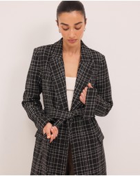 Calli - Nadia Tweed Trench Coat