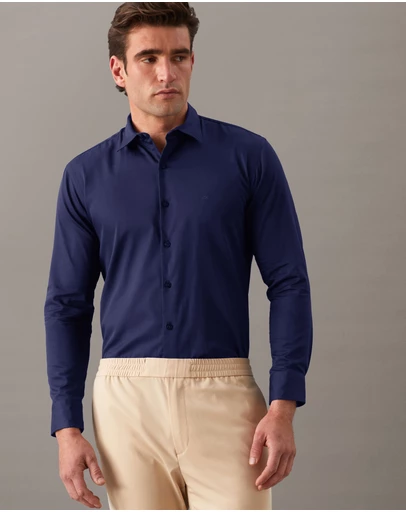 Calvin Klein - Sateen Stretch Casual Shirt