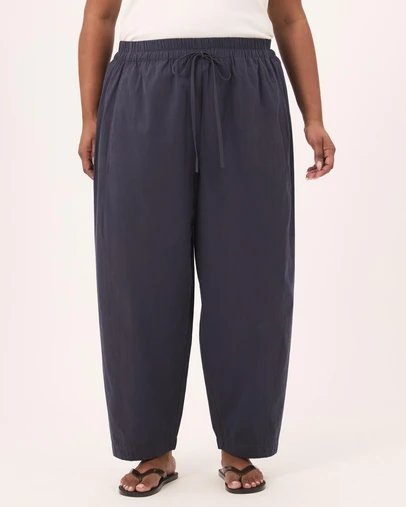 Atmos&Here Curvy - Sienna Cotton Barrel Leg Pants