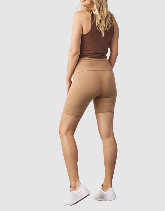 Angel Maternity - Nude Cotton Maternity Shorts