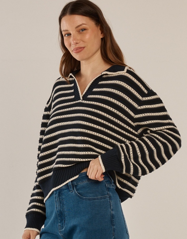 Betty Basics - Aberdeen Polo Knit Sweater