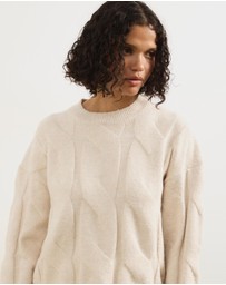 Atmos&Here - Stella Cable Knit Oversized Knit Jumper
