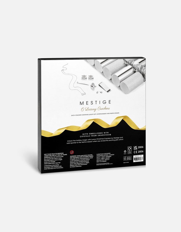 Mestige - Sustainable Christmas Crackers – Gifts Embellished with crystals by Swarovski® - Silver Dust