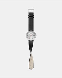 Mondaine - Mondaine Doppio 41mm Vegan Leather Watch