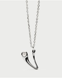 PDPAOLA - Initial 2026 V Silver Pendant Necklace