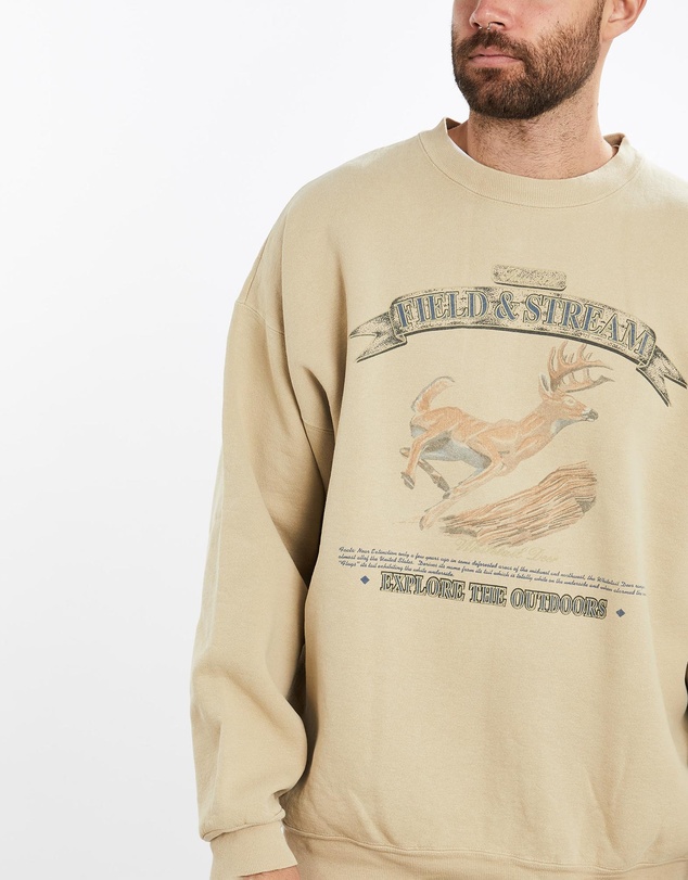 Vintage by The Real Deal - Pre Loved - Vintage 90s Field & Stream Deer Wildlife Sweatshirt