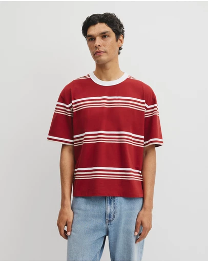 Country Road - Short Sleeve Boxy Stripe T-shirt