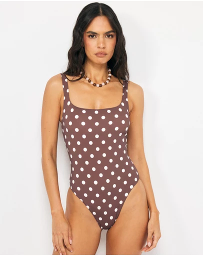 AERE - Margaux Square Neck Swimsuit