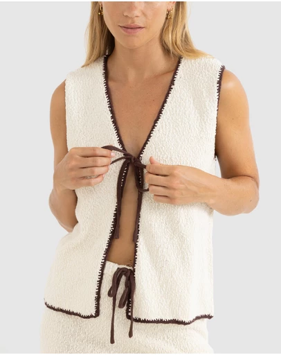 Rhythm - Adele Contrast Longline Knit Vest