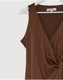 Revibe - Repaired CHANCERY Lani Sleeveless Wrap Maxi Dress - AU 10