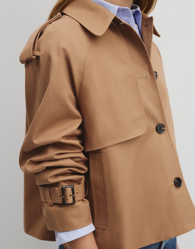 Country Road - Crop Swing Trench Jacket
